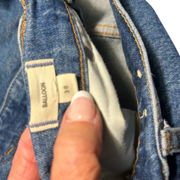 Madewell Balloon High Waisted Denim Jeans Cropped Sz 30 - Picture 14 of 15